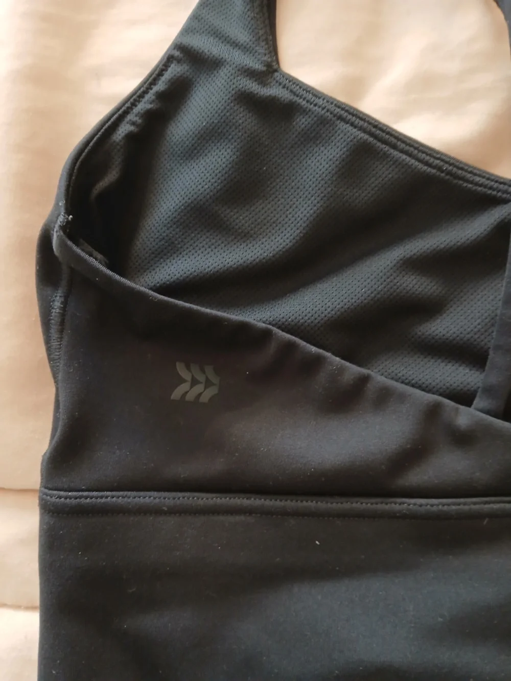 Black Strappy Back Sports Bra -pads not included